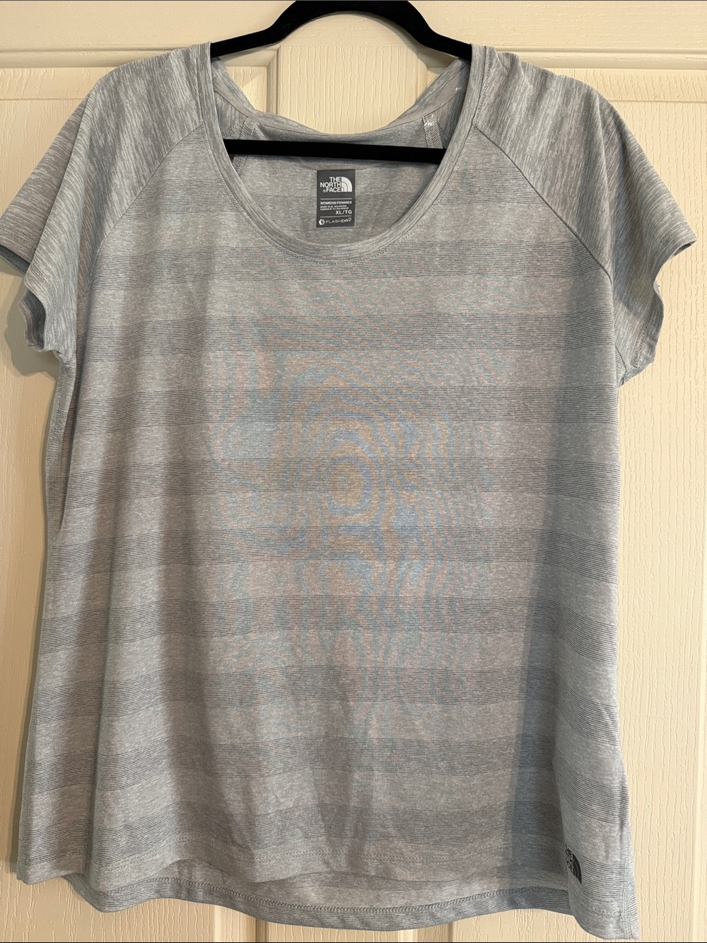 The North Face Women's Heather Light Gray Short Sleeve Tee